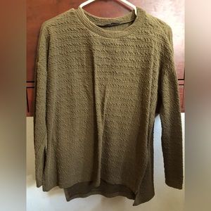 Zara Military green long sleeve texture top